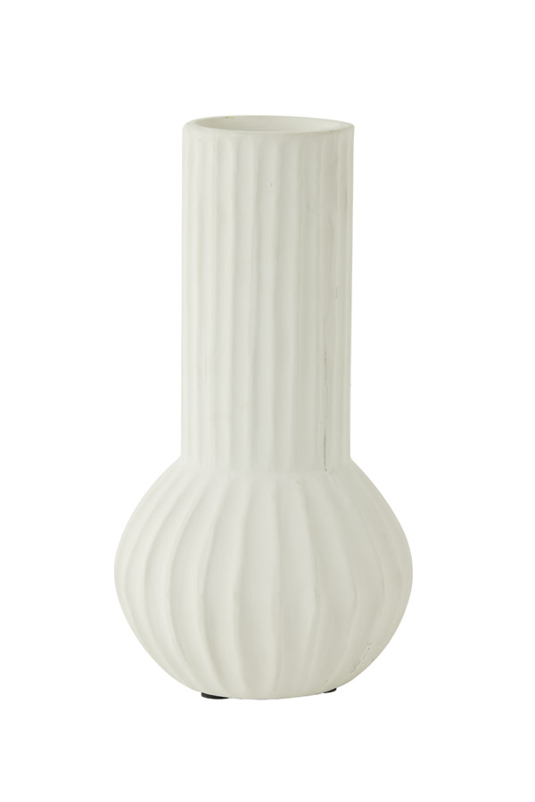 Light & Living Vaas deco Ø14x26 cm FEYO keramiek crème