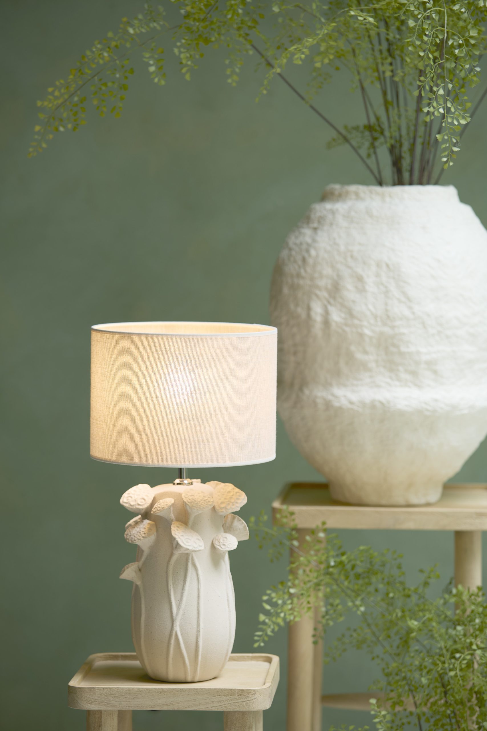 Light & Living Lampvoet 22,5x21x32 cm LAVCI keramiek mat crème