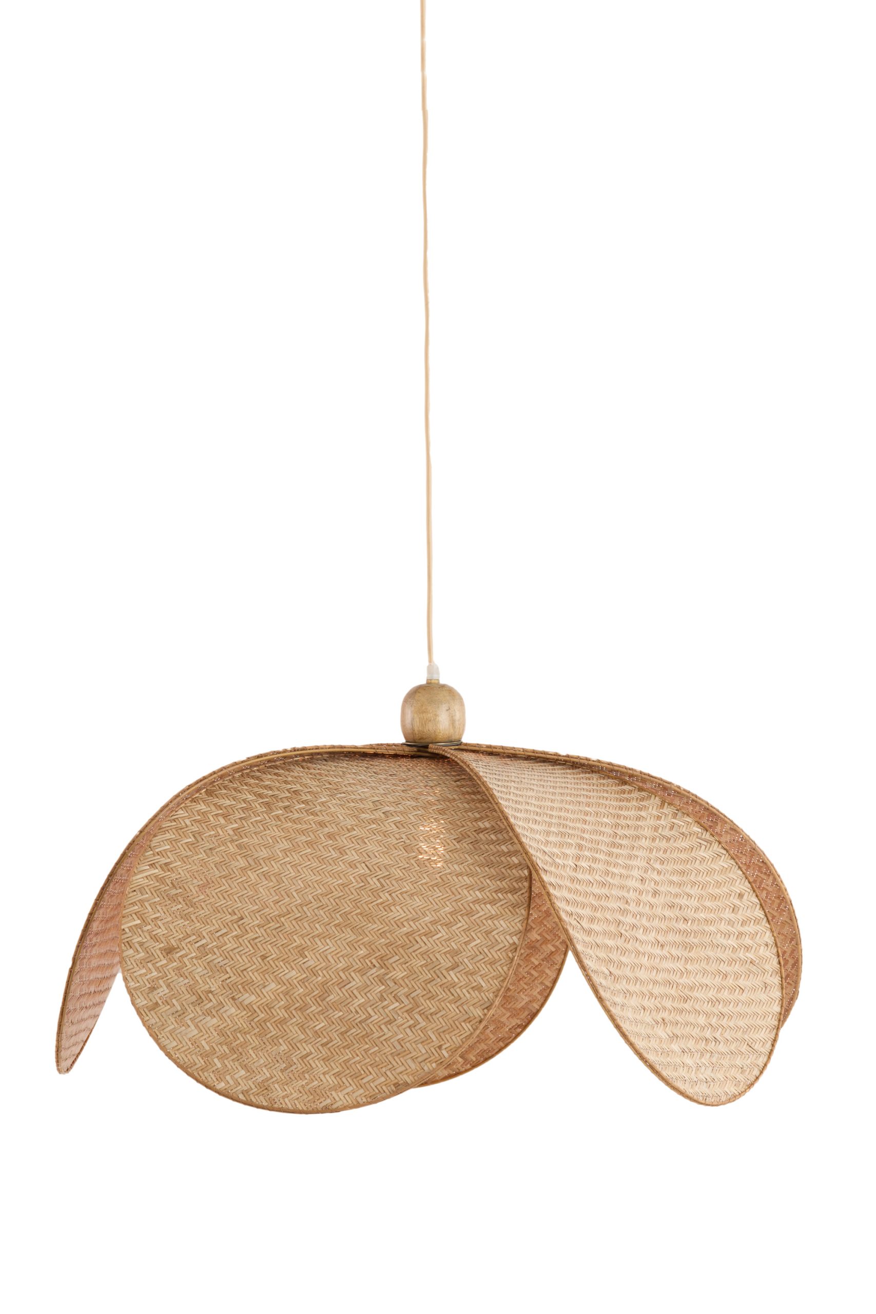 Light & Living Hanglamp Ø60,5x30,5 cm LAVRIO webbing naturel+hout