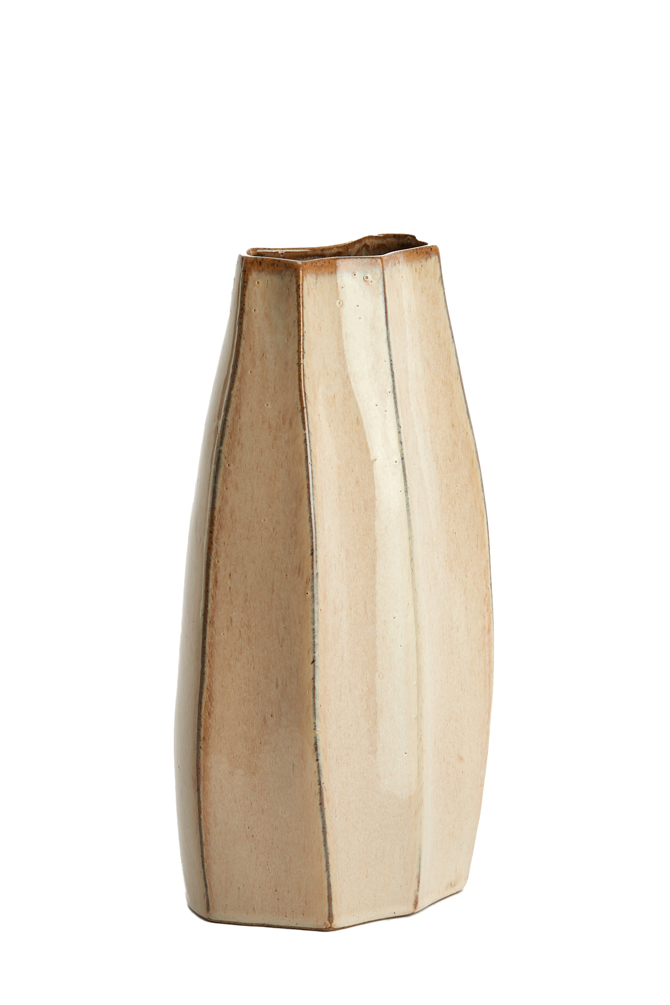 Light & Living Vaas deco 19,5x11x34,5 cm CHIADO glans beige