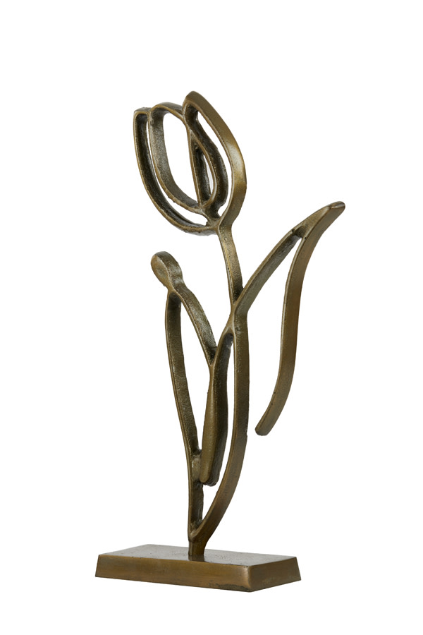 Light & Living Ornament op voet 24x8,5x45 cm TULIPANU antiek brons