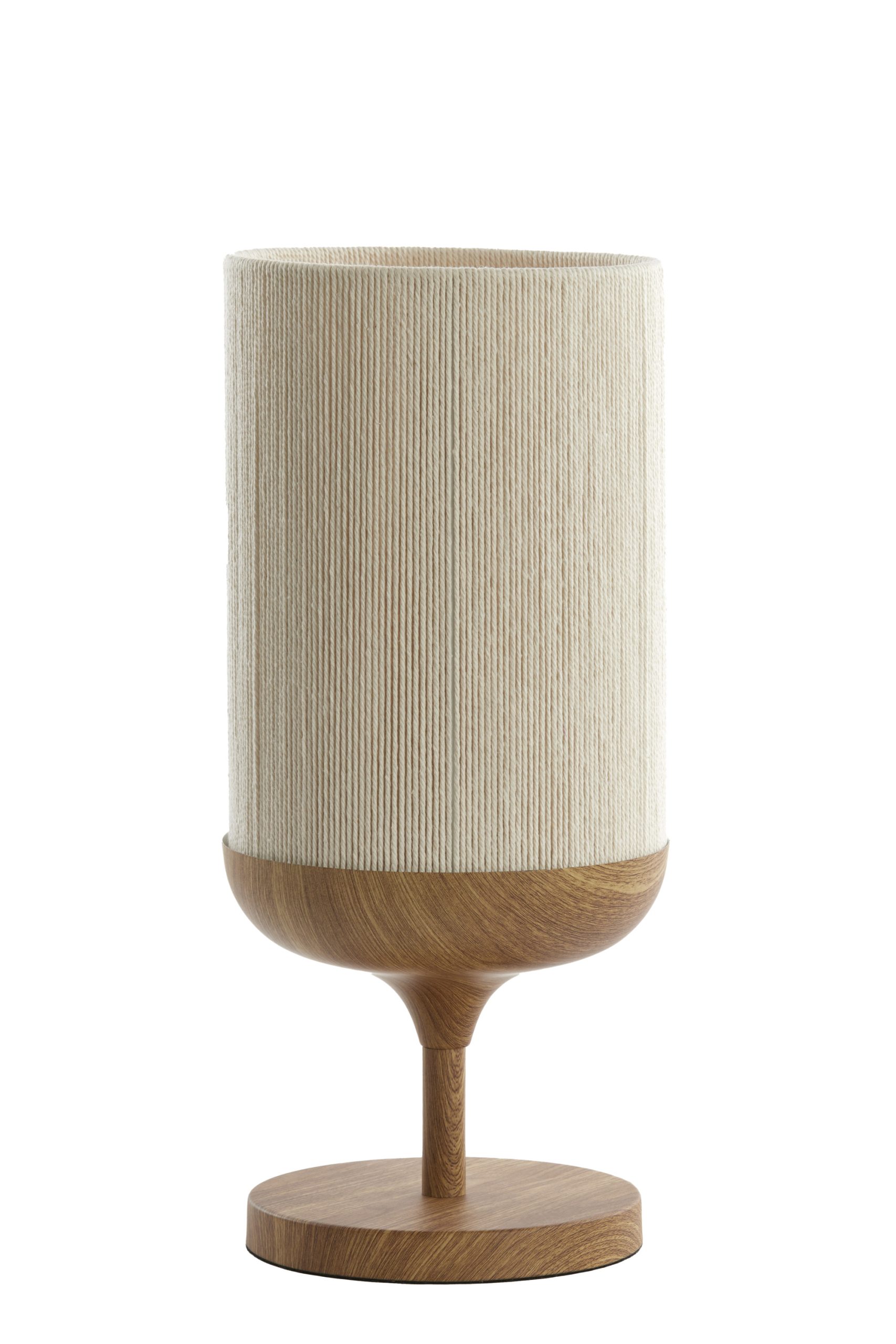 Light & Living Tafellamp Ø22,5x50 cm DANIA hout print naturel+touw crème