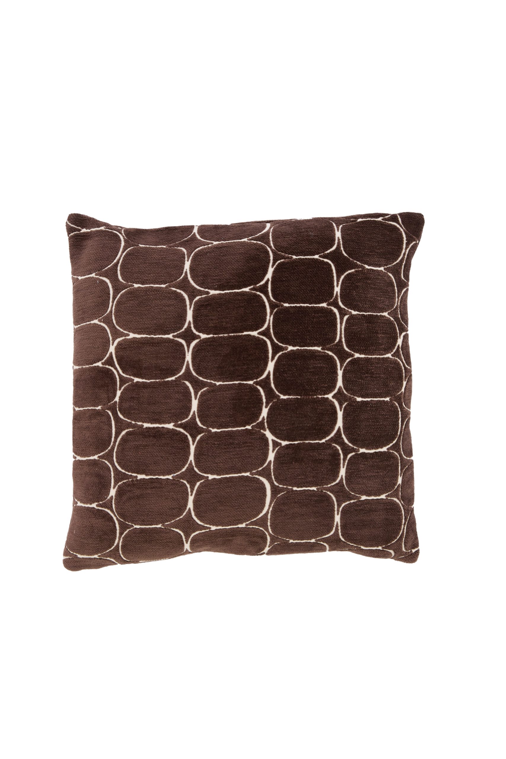Light & Living Kussen 45x45 cm DOTHAN donker bruin+crème veren gevuld