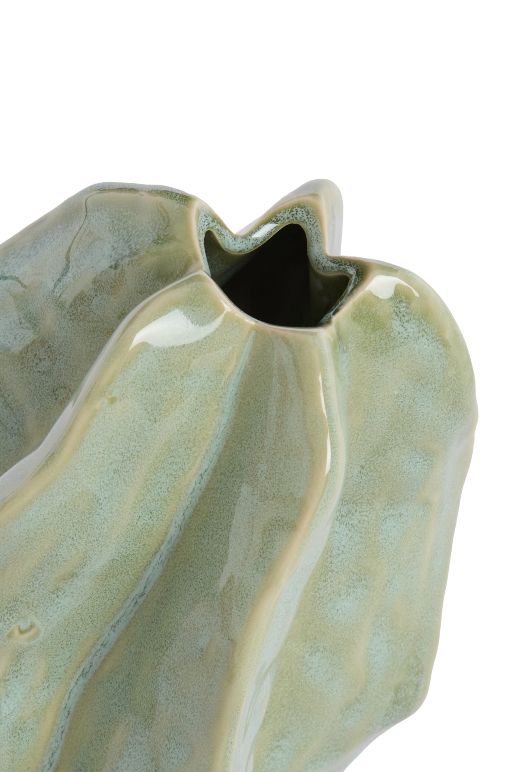 Light & Living Vaas deco 13,5x12x16,5 cm IDRIJA keramiek mint groen