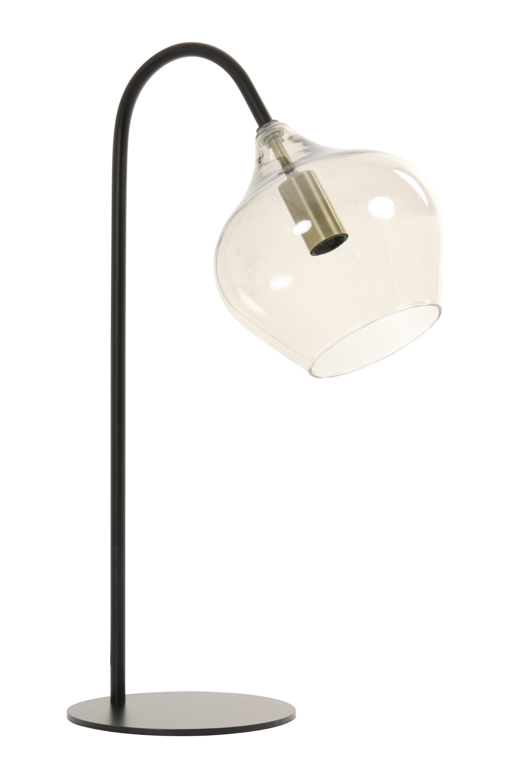 Light & Living Tafellamp E14 28x17x50,5 cm RAKEL mat zwart+smoke