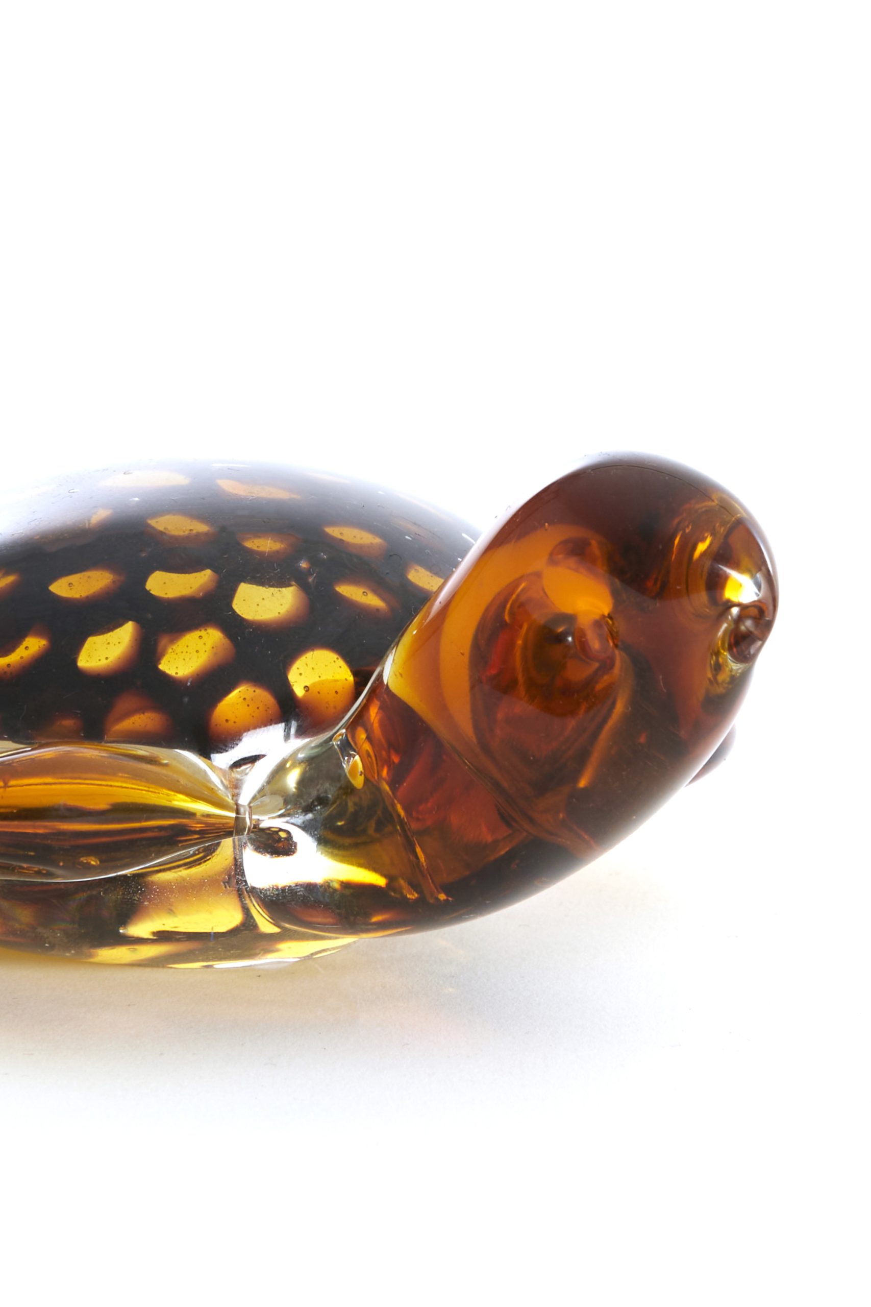 Light & Living Ornament 15,5x14,5x7 cm TURTLE glas amber+amber-zwart