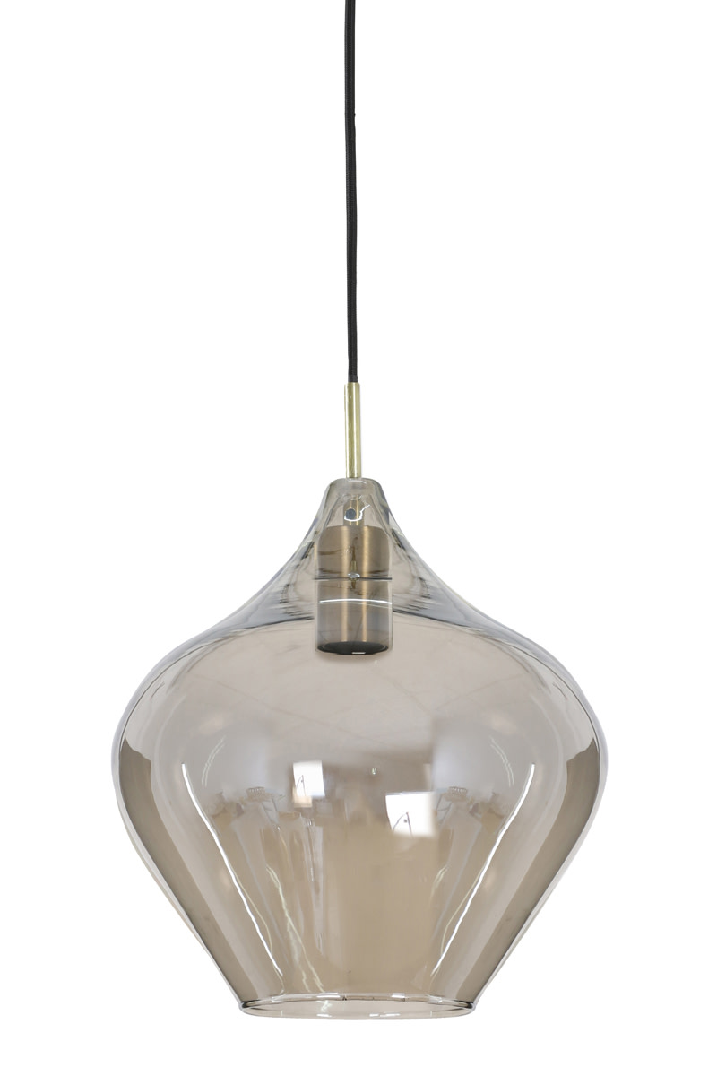 Light & Living Hanglamp Ø27x29,5 cm RAKEL antiek brons+smoke