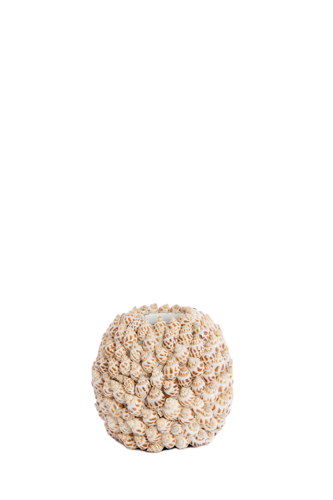 Light & Living Vaas deco Ø13x12 cm SHELL crème+bruin