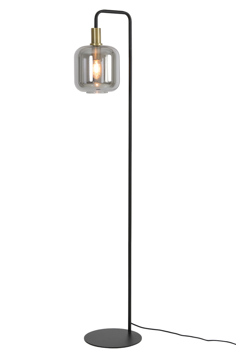 Light & Living Vloerlamp 32x28x155 cm LEKAR antiek brons+smoke glas