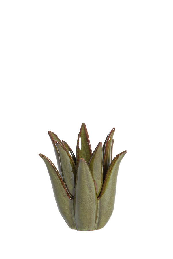 Light & Living Kandelaar Ø11,5x11,5 cm CACTUS keramiek donker groen