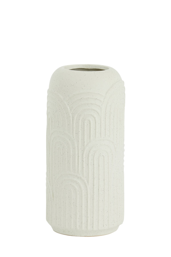 Light & Living Vaas Ø13x27,5 cm DIEGO keramiek crème