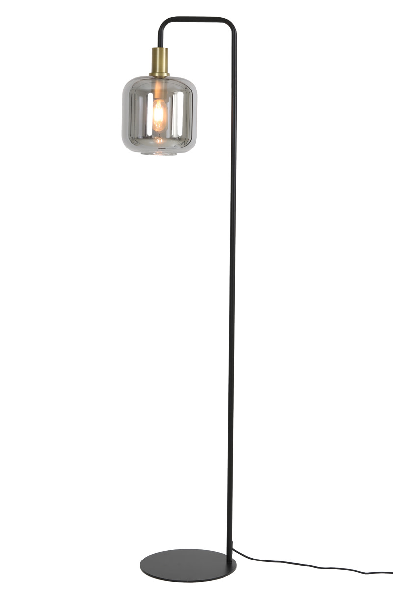 Light & Living Vloerlamp 32x28x155 cm LEKAR antiek brons+smoke glas