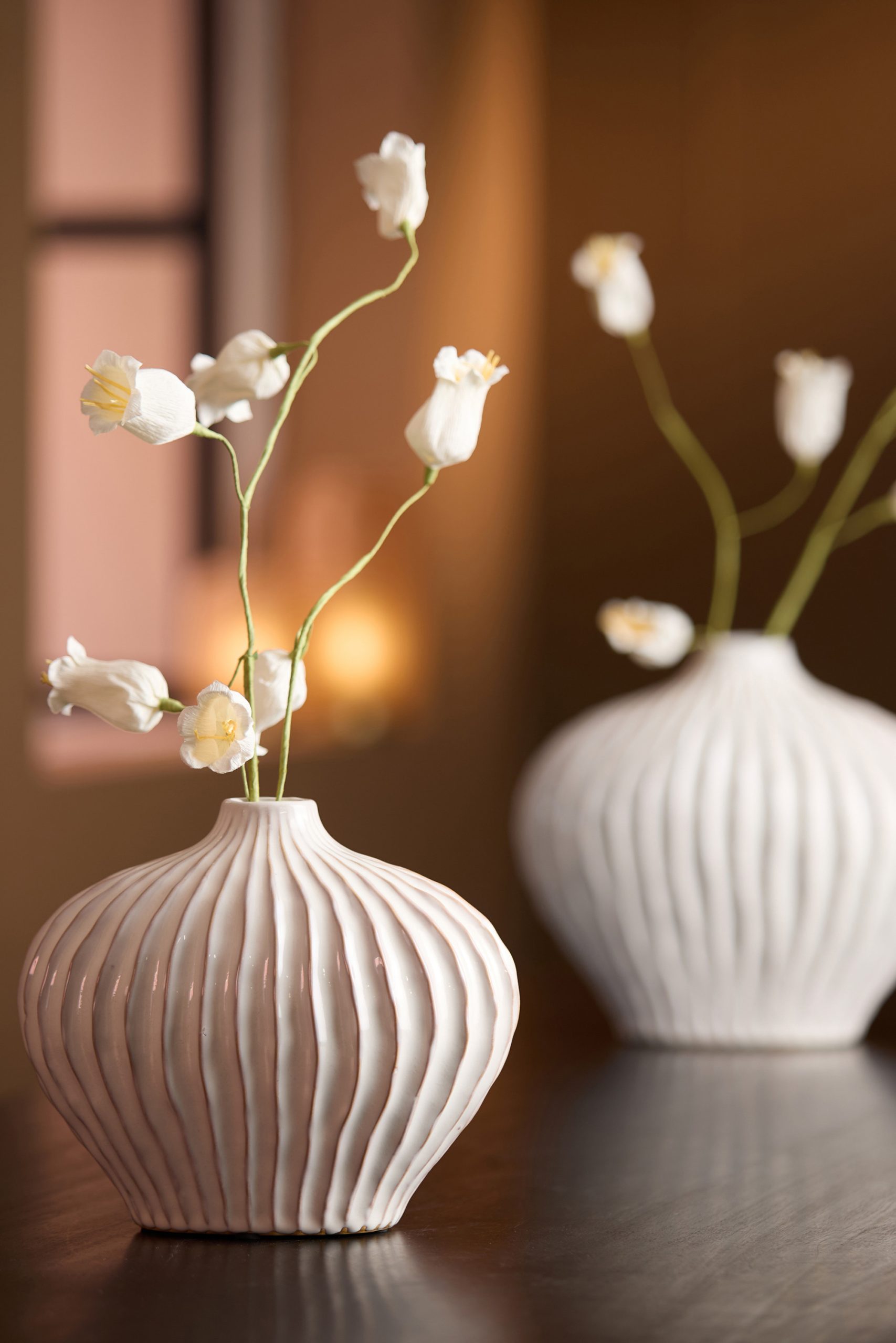 Light & Living Vaas deco 25x14x20 cm LORITO keramiek crème