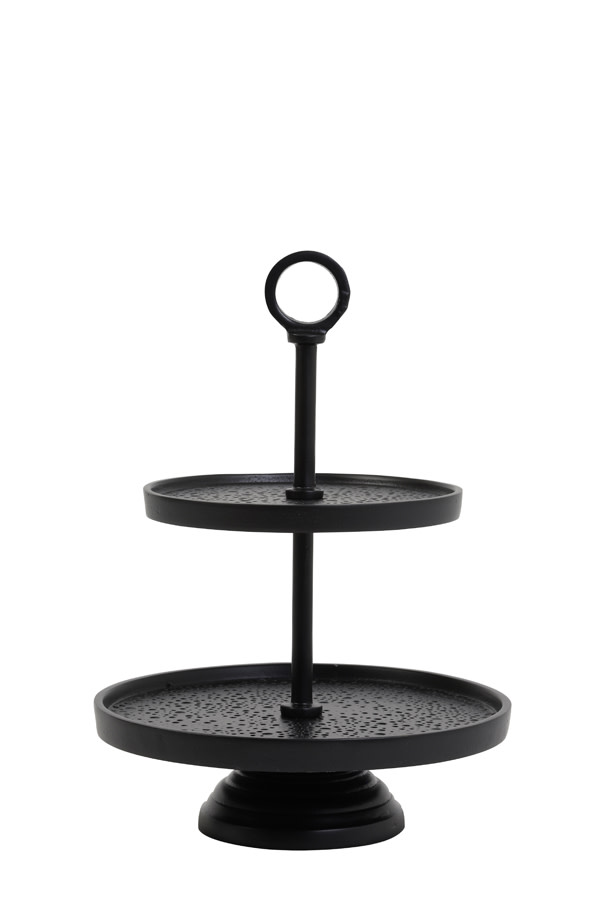 Light & Living Etagère 2 laags Ø24x37 cm LUTEK zwart