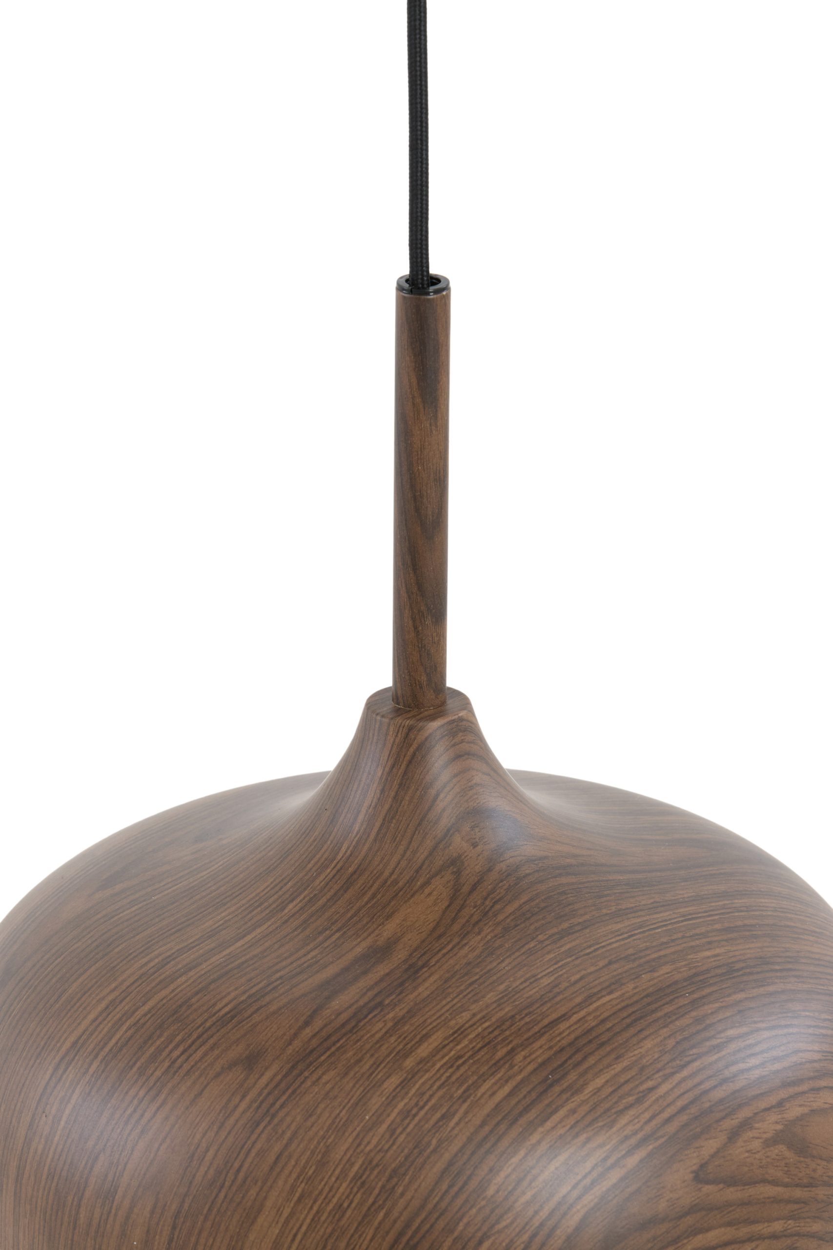 Light & Living Hanglamp Ø16x31 cm DANIA hout print d bruin+touw crème