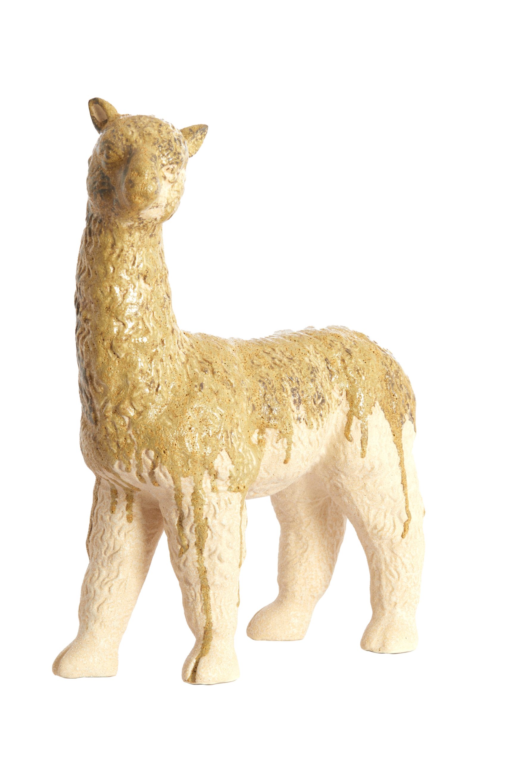 Light & Living Ornament 29x13x39 cm ALPACA keramiek crème+olijf groen