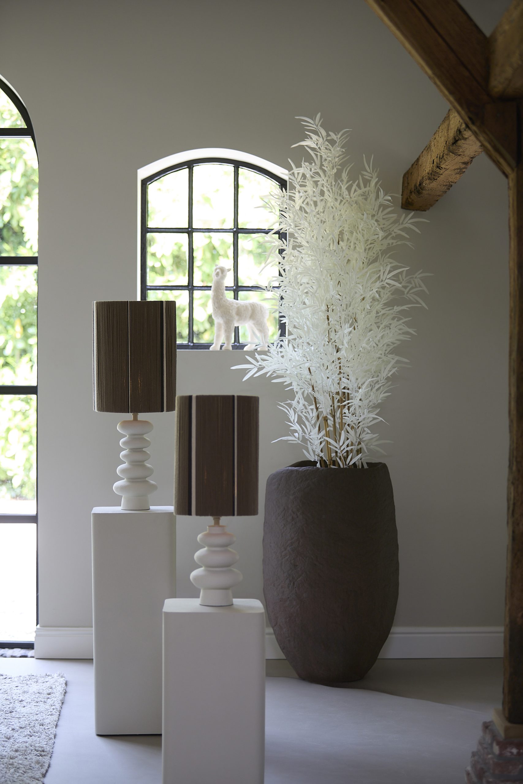 Light & Living Vaas deco Ø59x90 cm TINGRI bruin