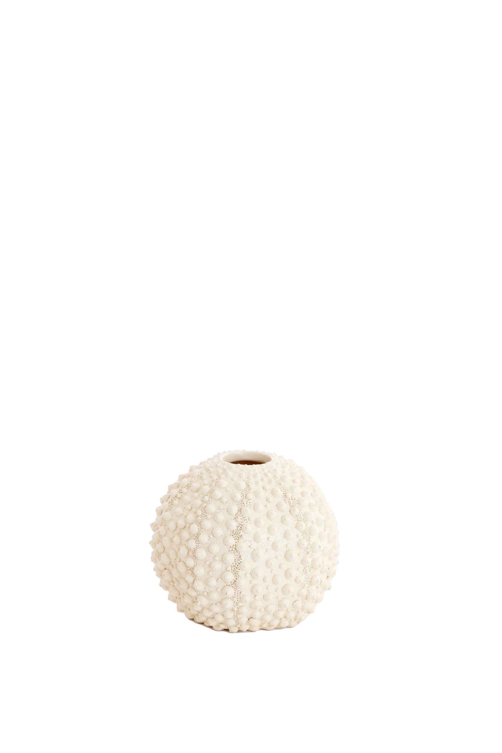 Light & Living Vaas deco Ø11x9,5 cm SEA URCHIN crème