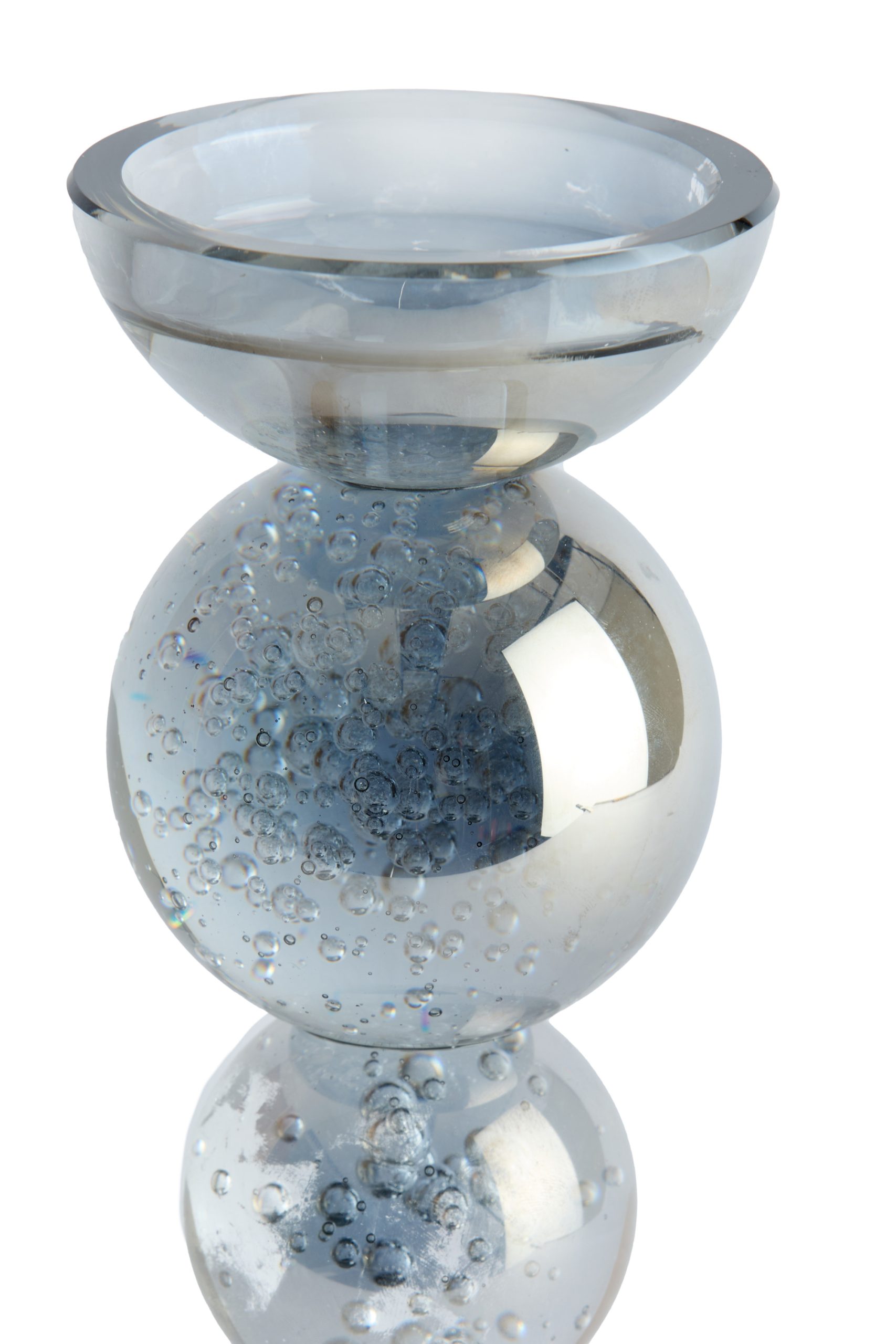 Light & Living Kandelaar Ø10x26,5 cm ITINGA glas bubbel smoke