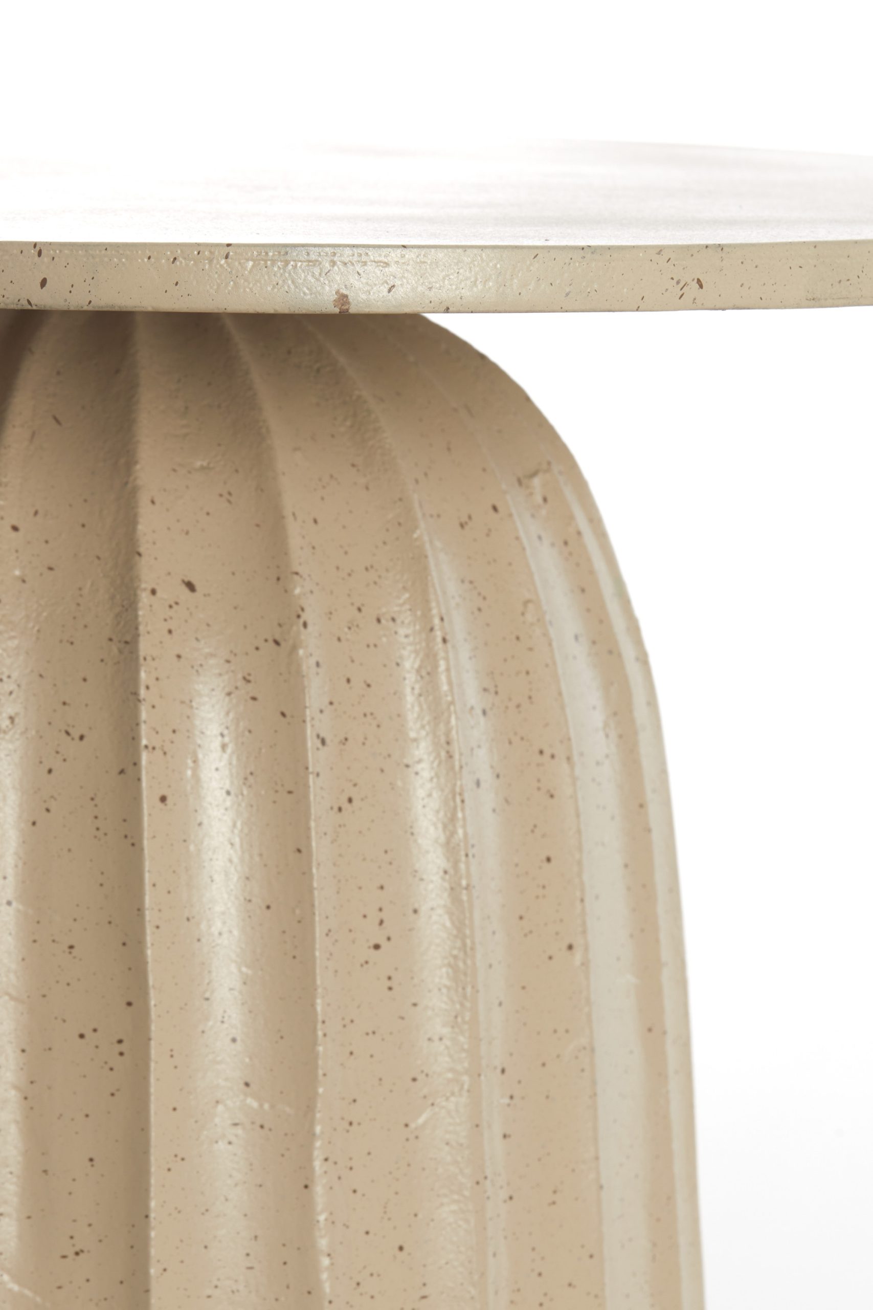 Light & Living Bijzettafel Ø60x38 cm VEGLIA mat zand+licht bruin gespikkeld