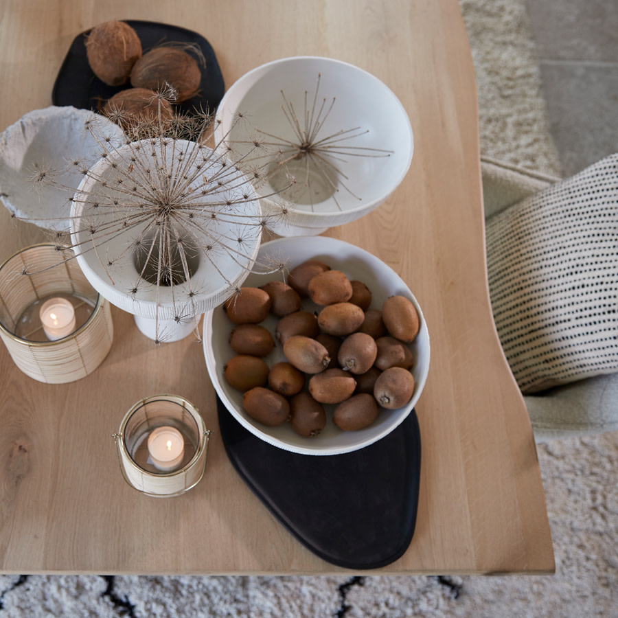 Light & Living Schaal 40x30x1,5 cm RONIA acacia hout mat zwart