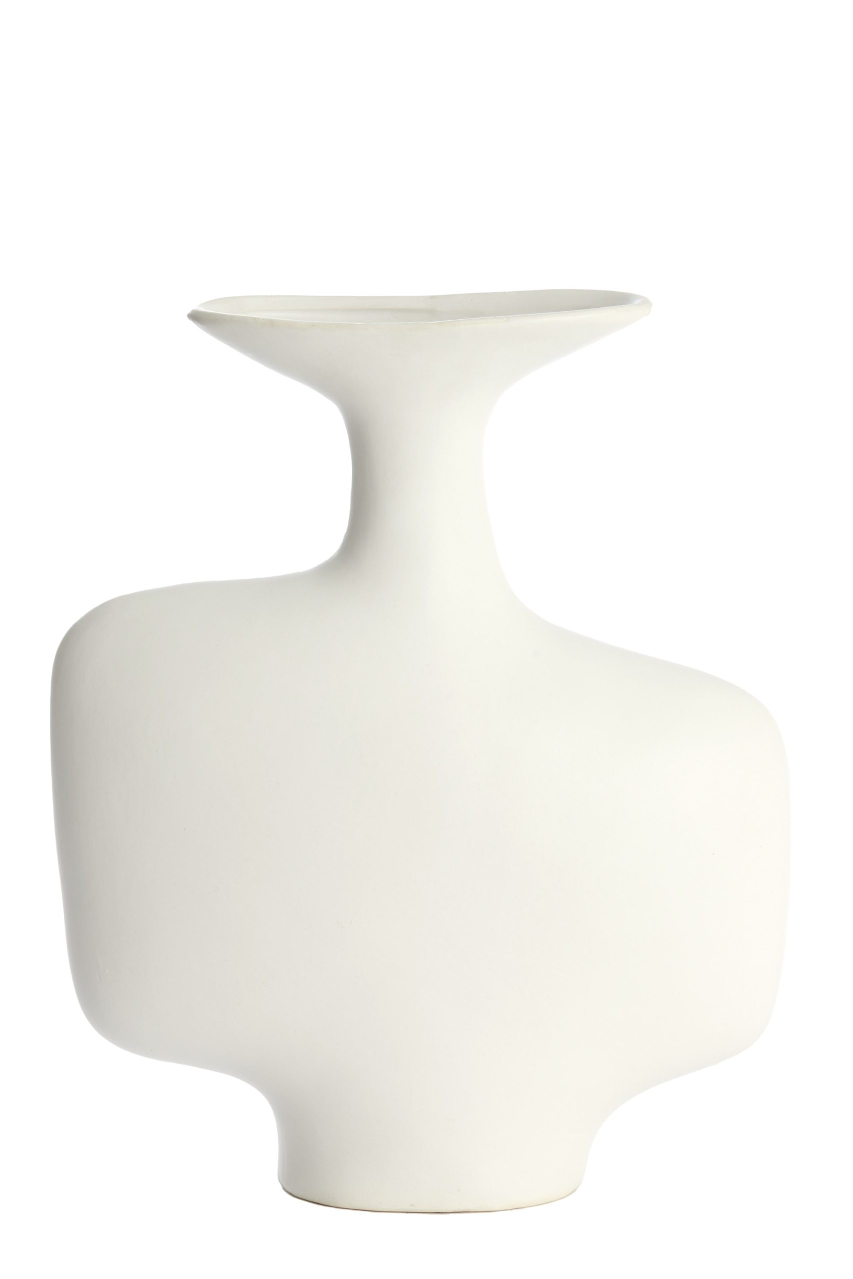 Light & Living Vaas deco 30x10,5x36 cm TROVO keramiek wit