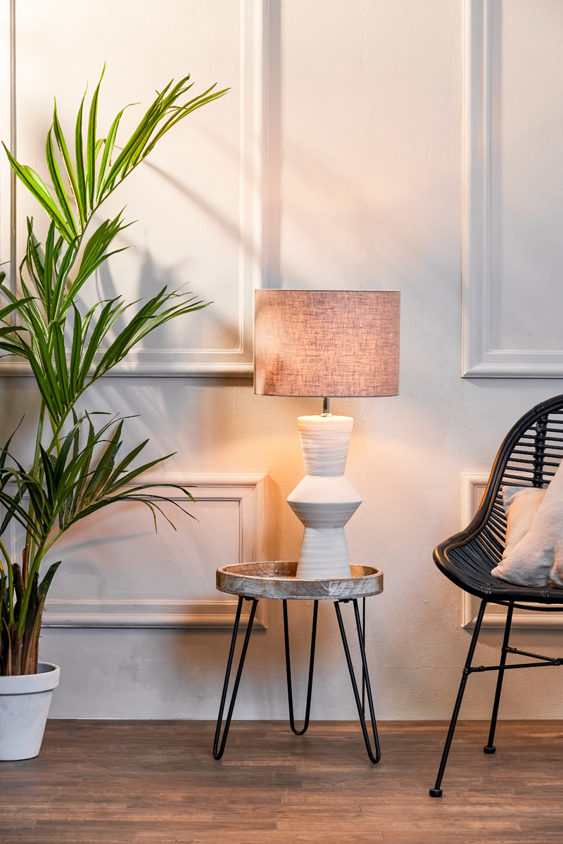 Light & Living Lampvoet Ø18,5x51 cm AYLA keramiek crème