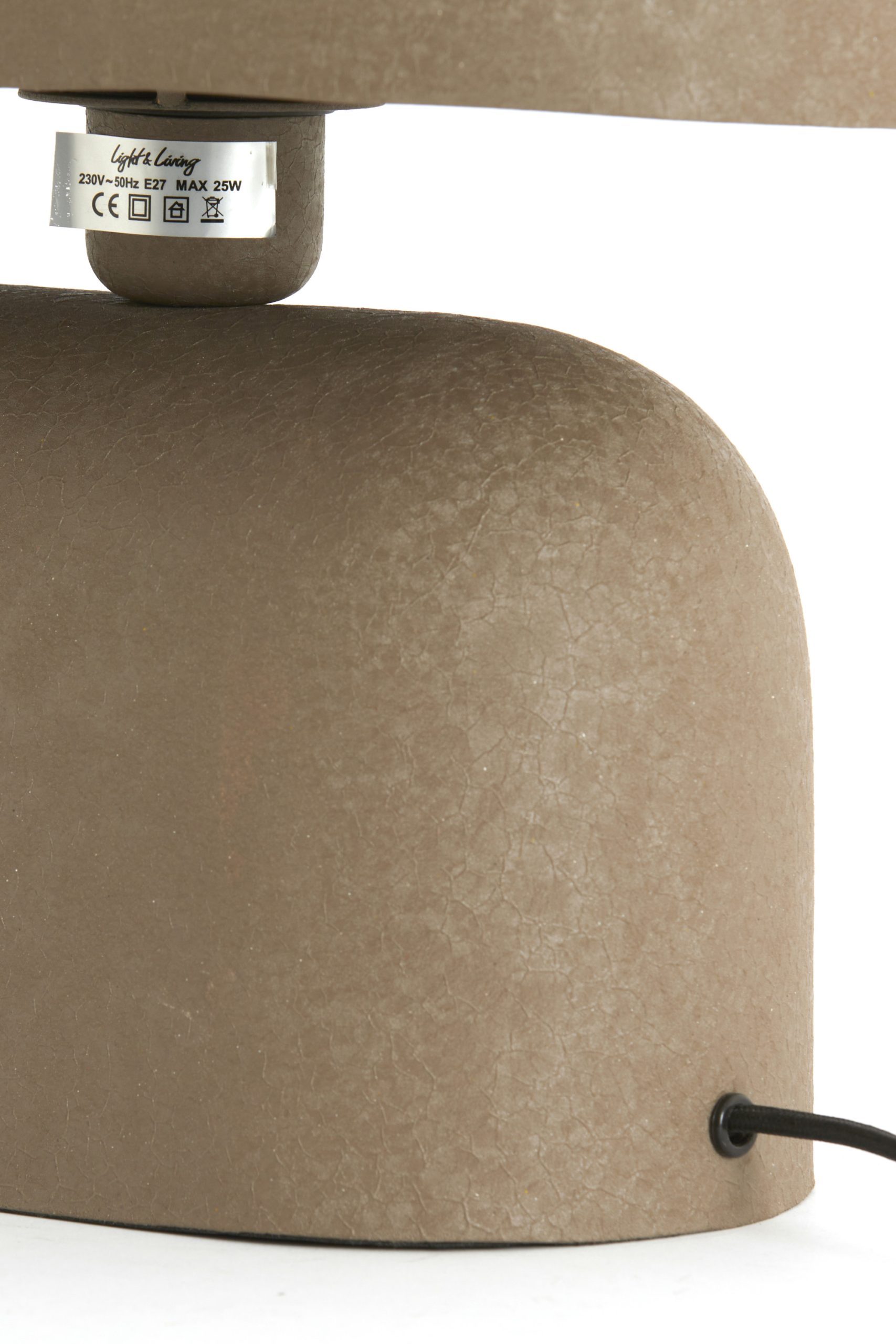 Light & Living Tafellamp 34x21x30 cm TODD mat donker bruin