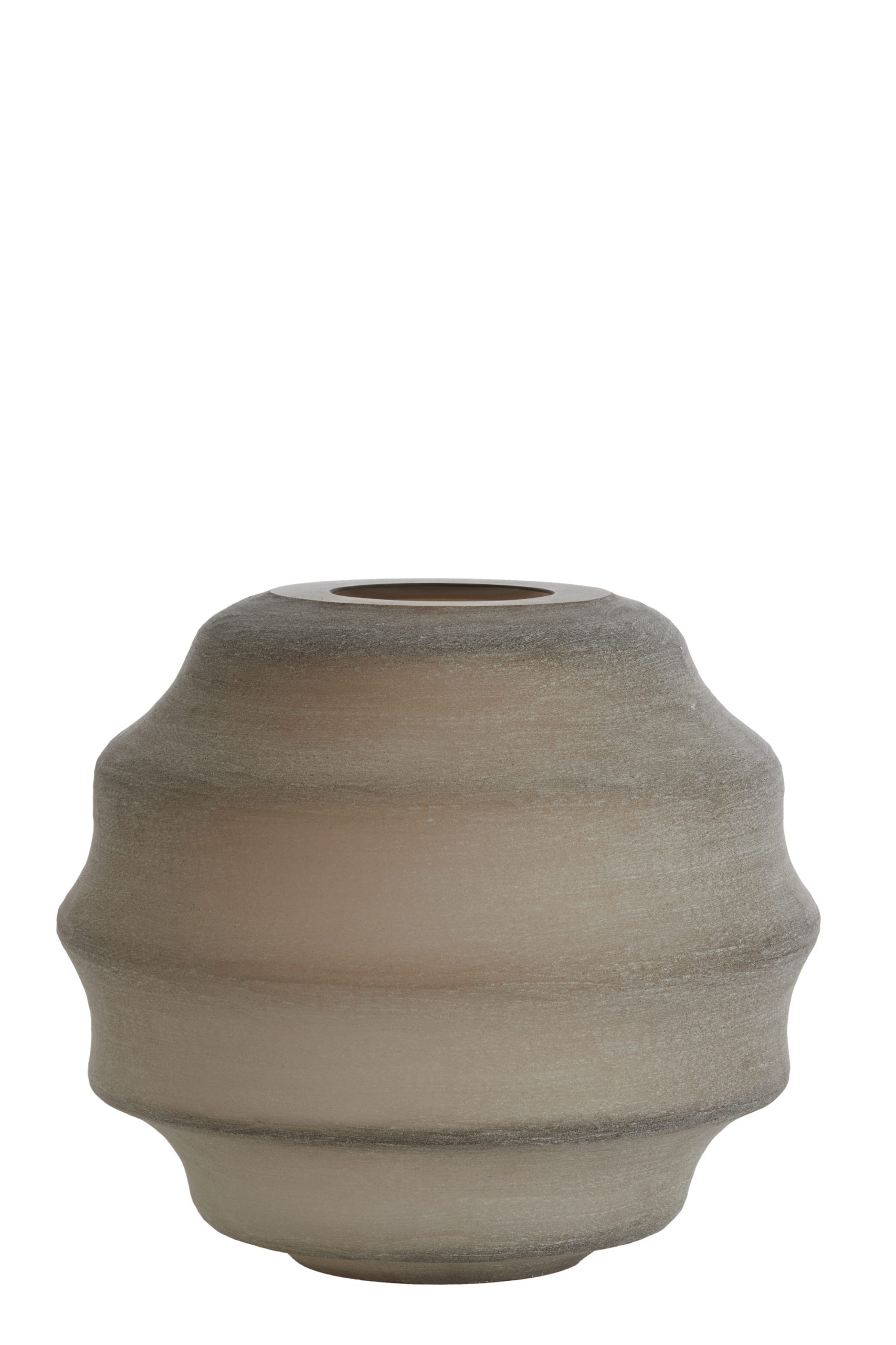 Light & Living Vaas Ø32,5x29 cm NAYORO glas mat licht bruin