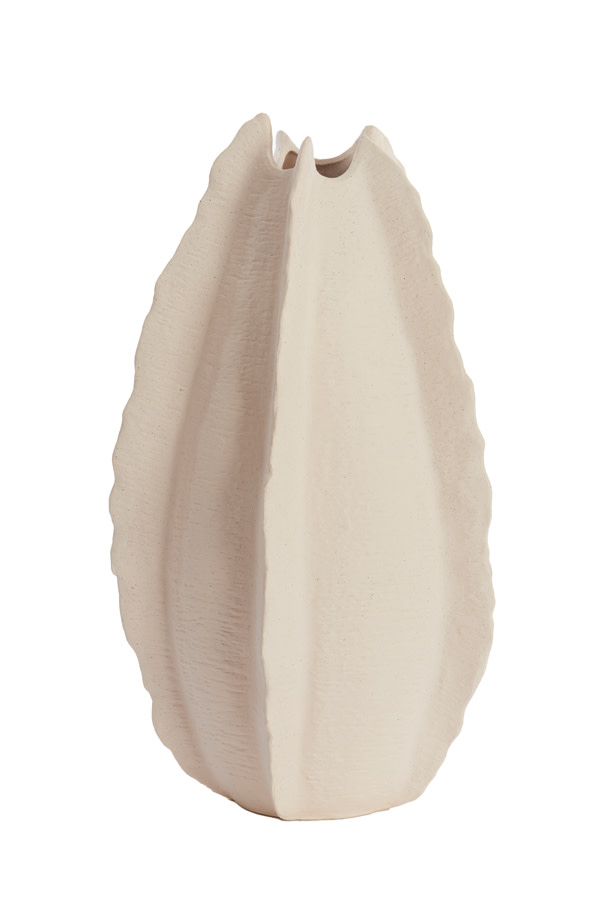 Light & Living Vaas deco 37x36x66,5 cm KELAPA keramiek crème