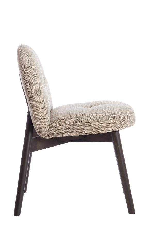 Light & Living Eetkamerstoel 59x50x83 cm SINOSA bruin-crème+hout dnkr bruin