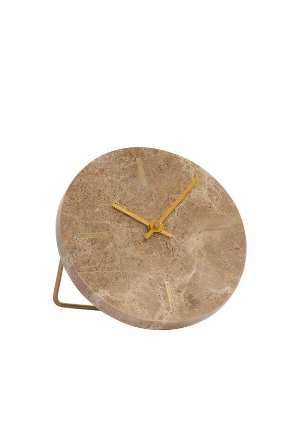 Light & Living Klok Ø15 cm MORENO marmer bruin