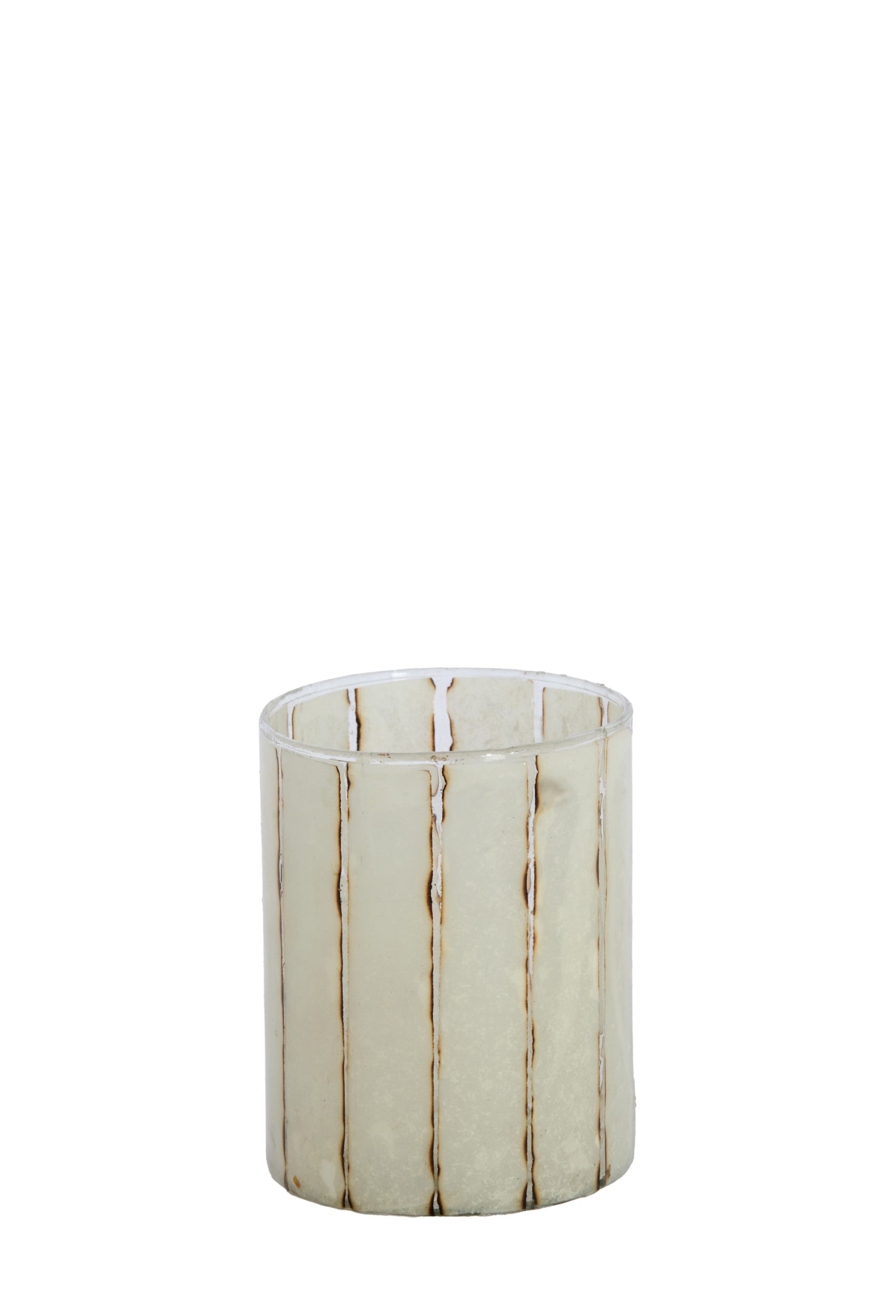 Light & Living Theelicht Ø10x13 cm DRINO glas transparant+wit