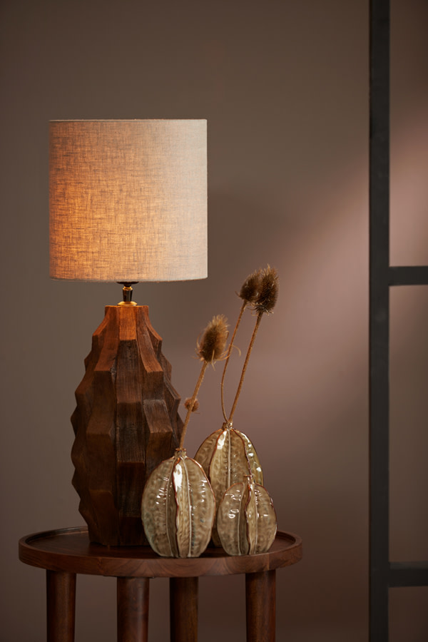 Light & Living Lampvoet Ø20x38 cm TAKABE hout chocolade bruin