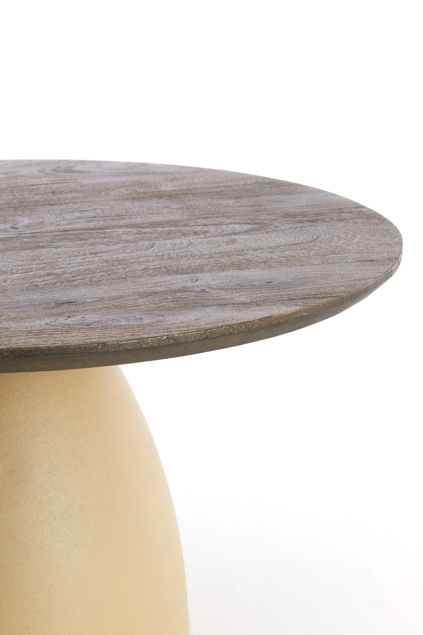 Light & Living Bijzettafel Ø45x50 cm OCANA hout olie bruin+mat beige