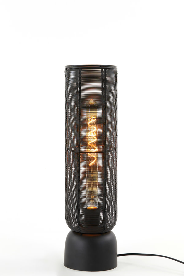 Light & Living Tafellamp Ø13,5x49,5 cm LEZUZA mat zwart