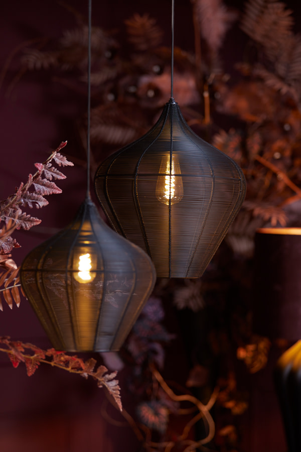 Light & Living Hanglamp Ø36x40 cm ALVARO mat zwart
