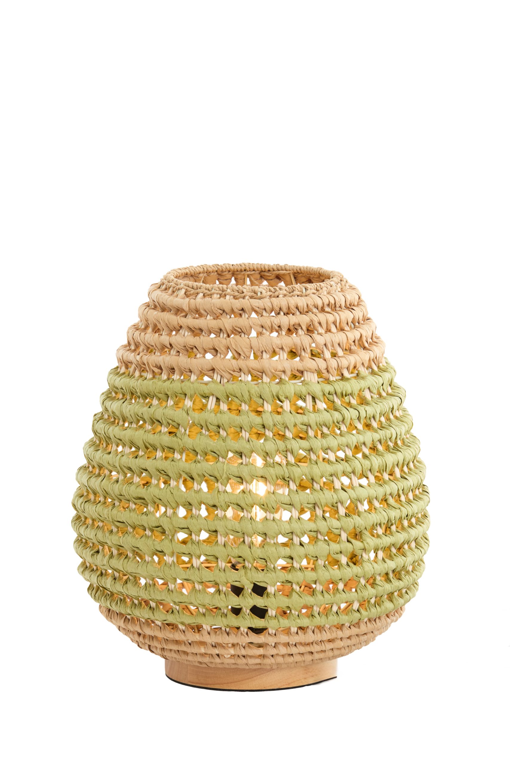 Light & Living Tafellamp Ø32x34,5 cm KALIPA rotan naturel+groen