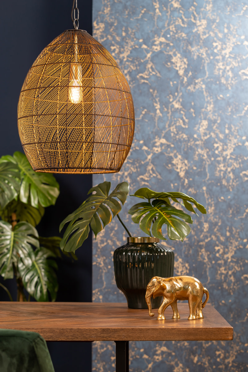 Light & Living Hanglamp Ø30x37 cm MEYA zwart-goud
