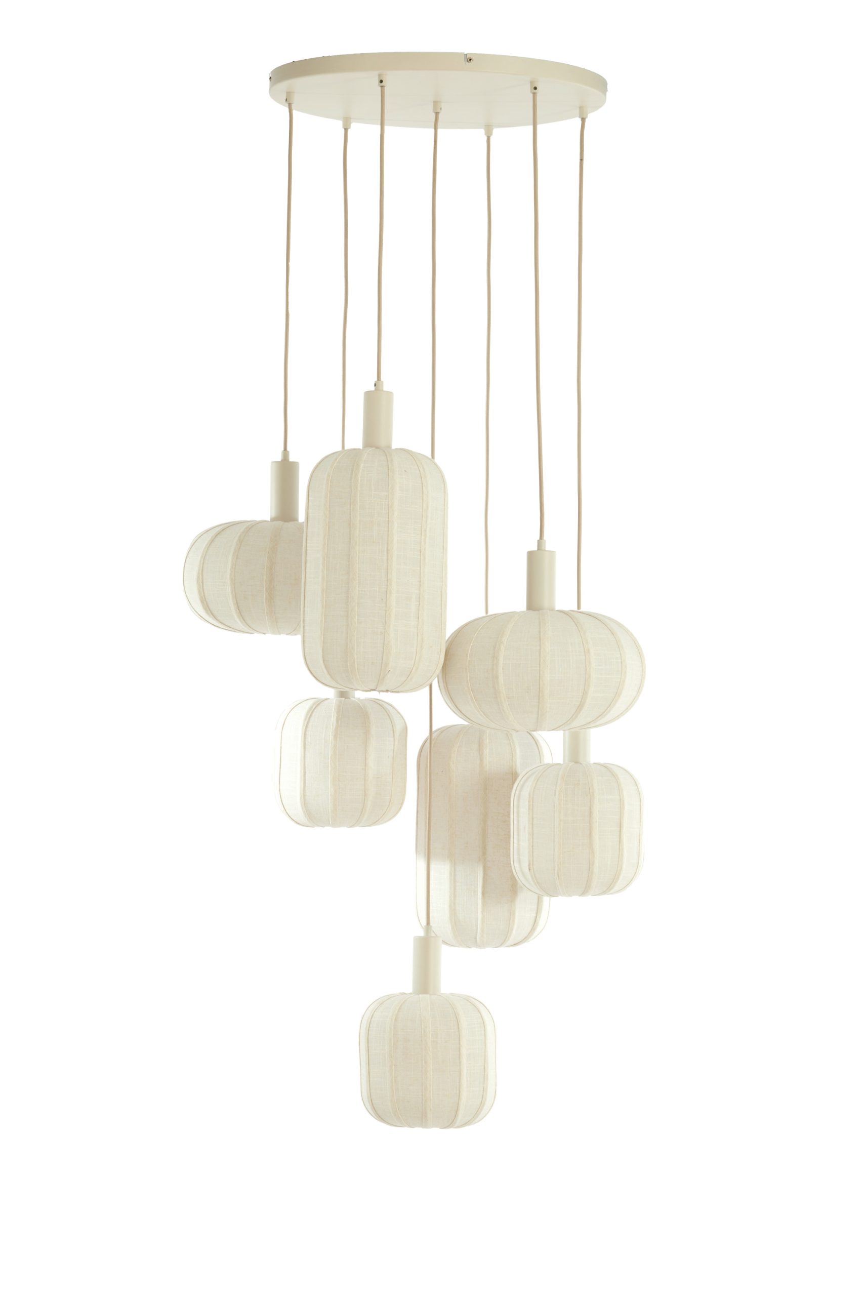 Light & Living Hanglamp 7L Ø53x104 cm TUFIA linnen crème
