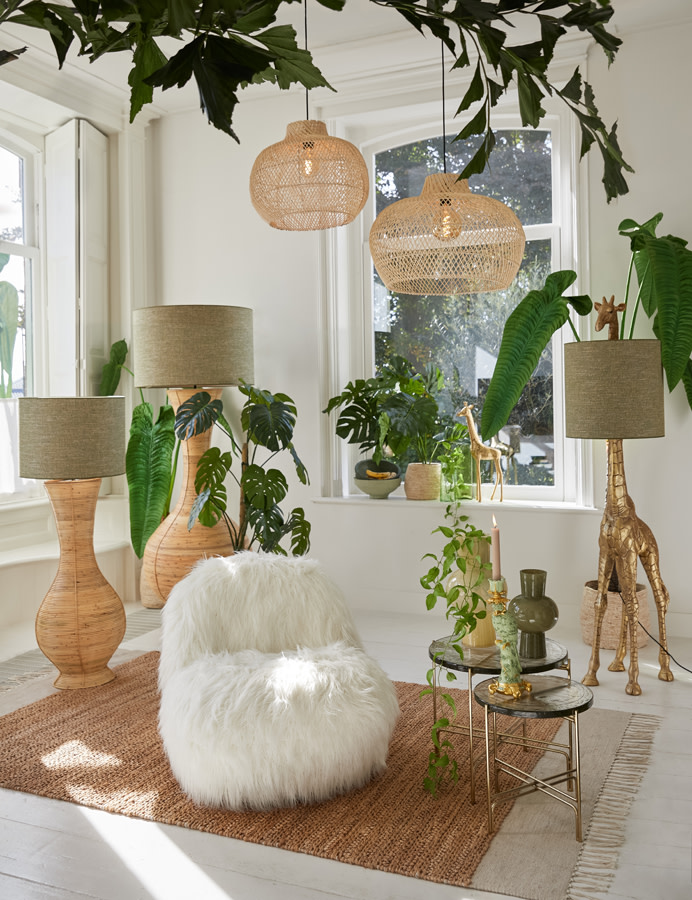 Light & Living Hanglamp Ø46x39 cm CHARITA rotan naturel