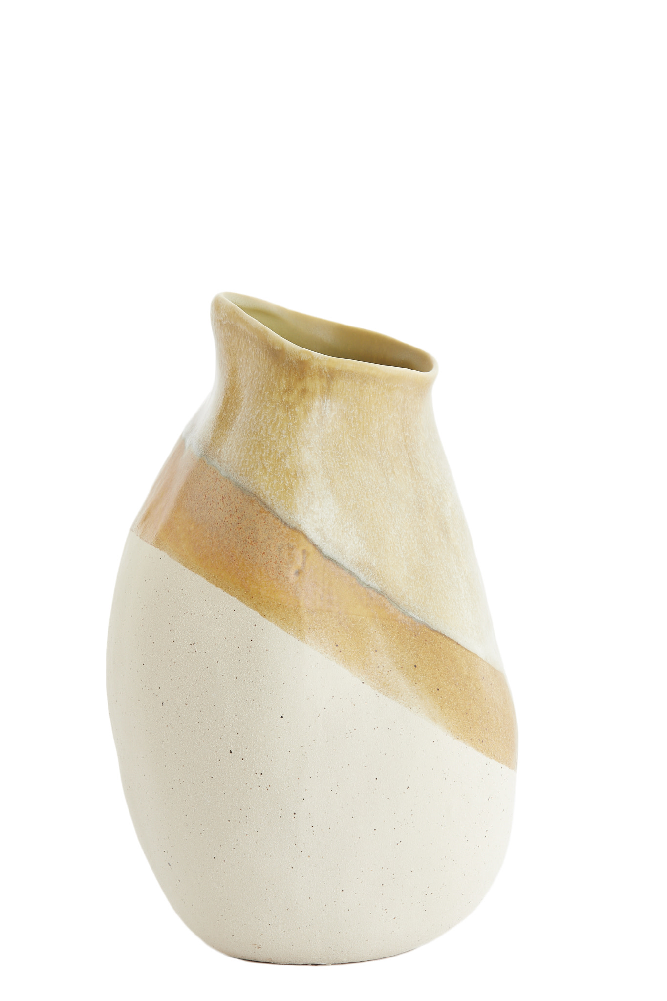 Light & Living Vaas deco 20,5x20x33 cm YULARA keramiek bruin+crème