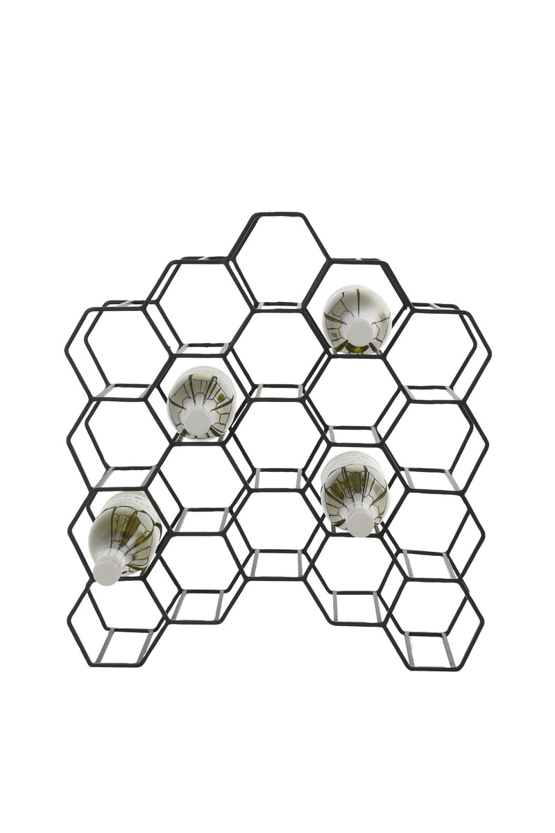 Light & Living Wijnrek 20 flessen 48x18x52 cm SALBRIS mat zwart