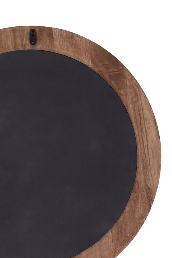 Light & Living Spiegel Ø100x4 cm FLORION hout bruin