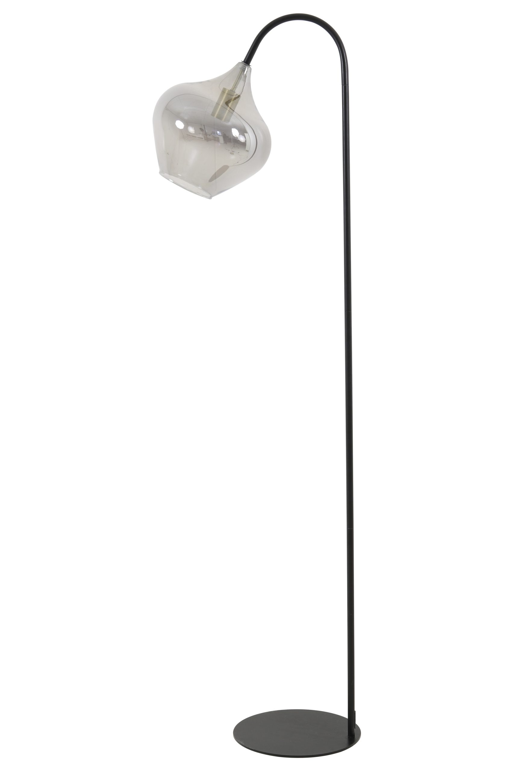 Light & Living Vloerlamp 45x28x160 cm RAKEL mat zwart+smoke