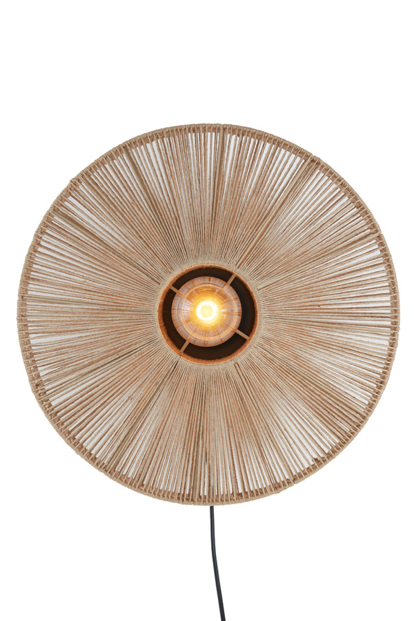 Light & Living Wandlamp Ø43x43 cm LYRA naturel+mat zwart