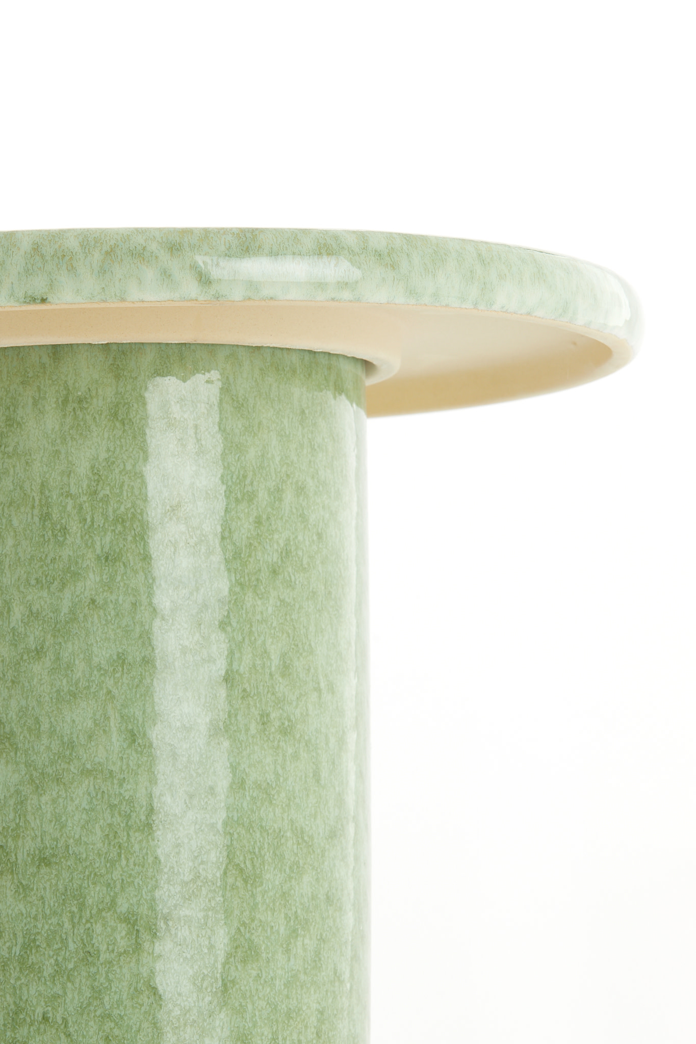 Light & Living Bijzettafel Ø40,5x45,5 cm TUDO keramiek mint groen-groen