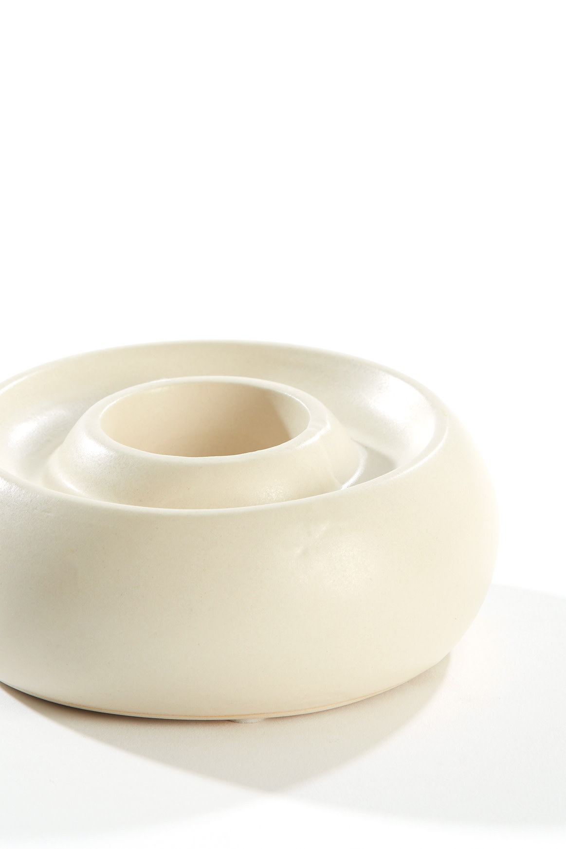 Light & Living Theelichthouder Ø12,5x5 cm OTHONI keramiek mat crème