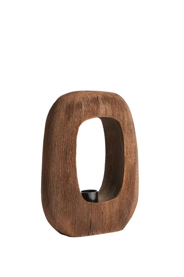 Light & Living Tafellamp 24x8x30 cm KELAFO hout chocolade bruin