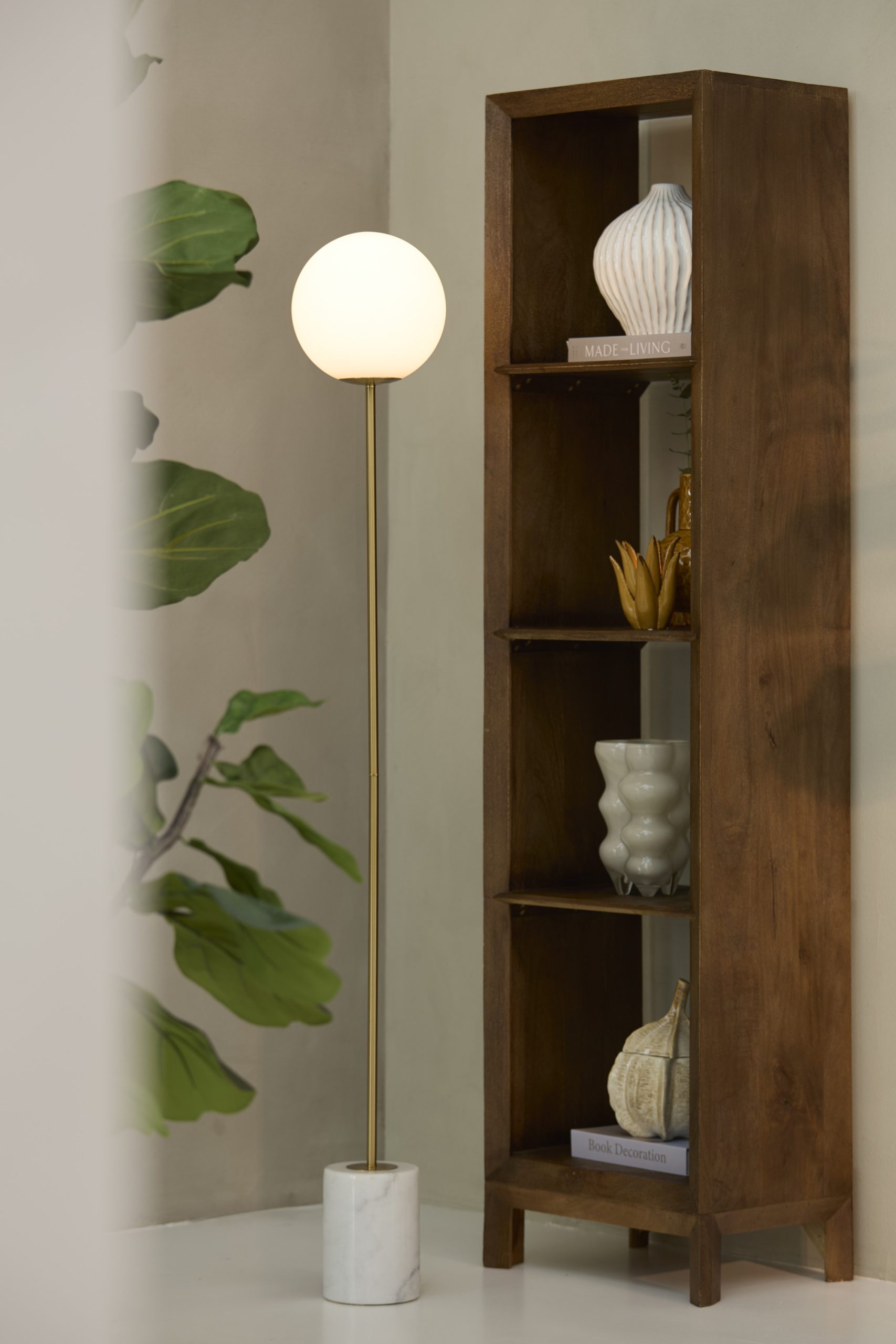 Light & Living Vaas deco 25x14x20 cm LORITO keramiek crème